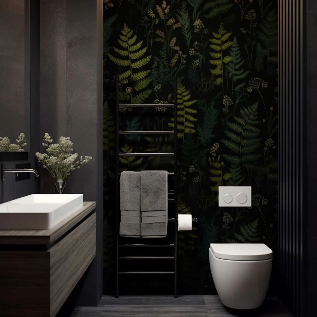 Papel pintado súper lavable para el baño.