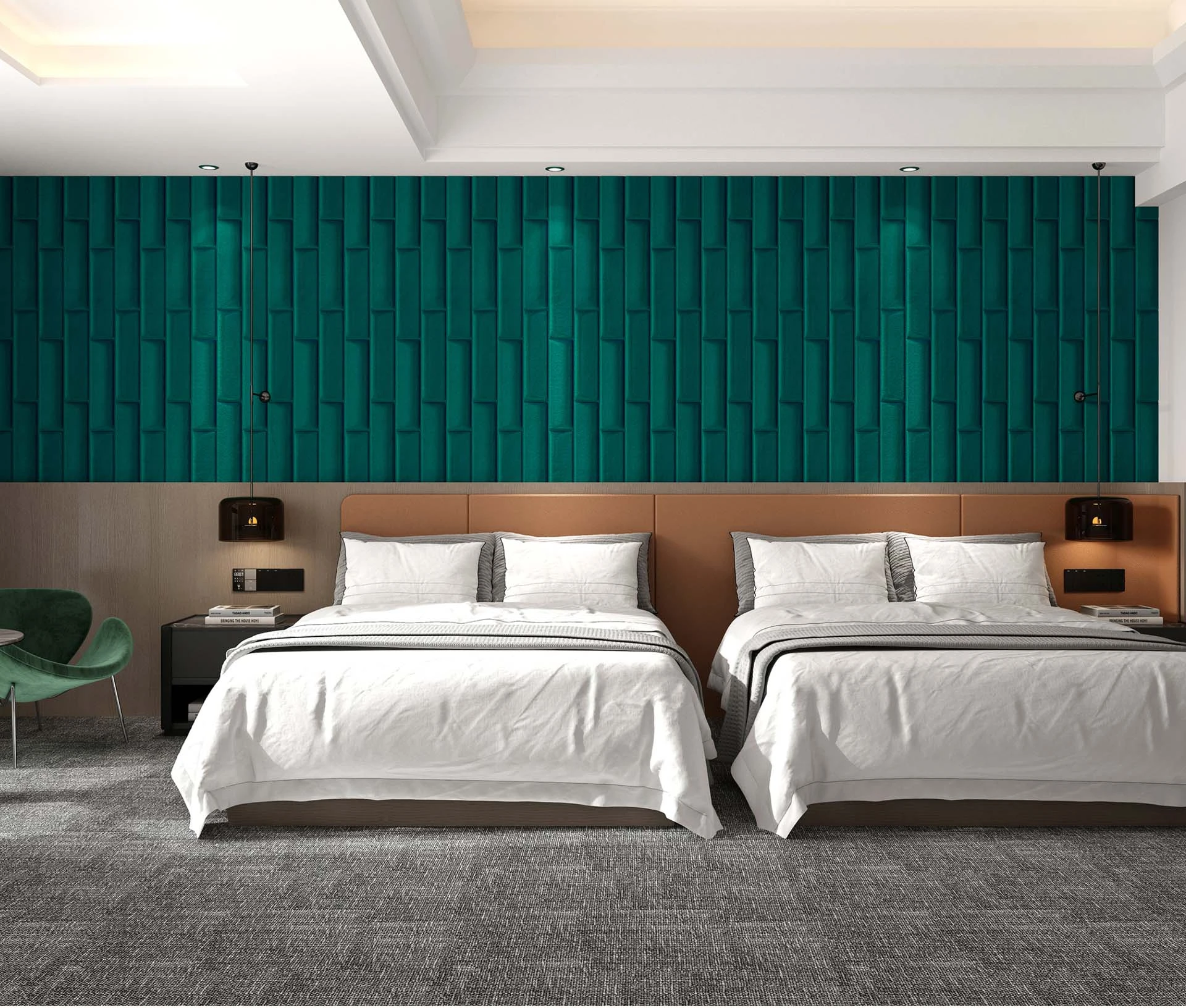 Panou decorativ 3D din catifea
