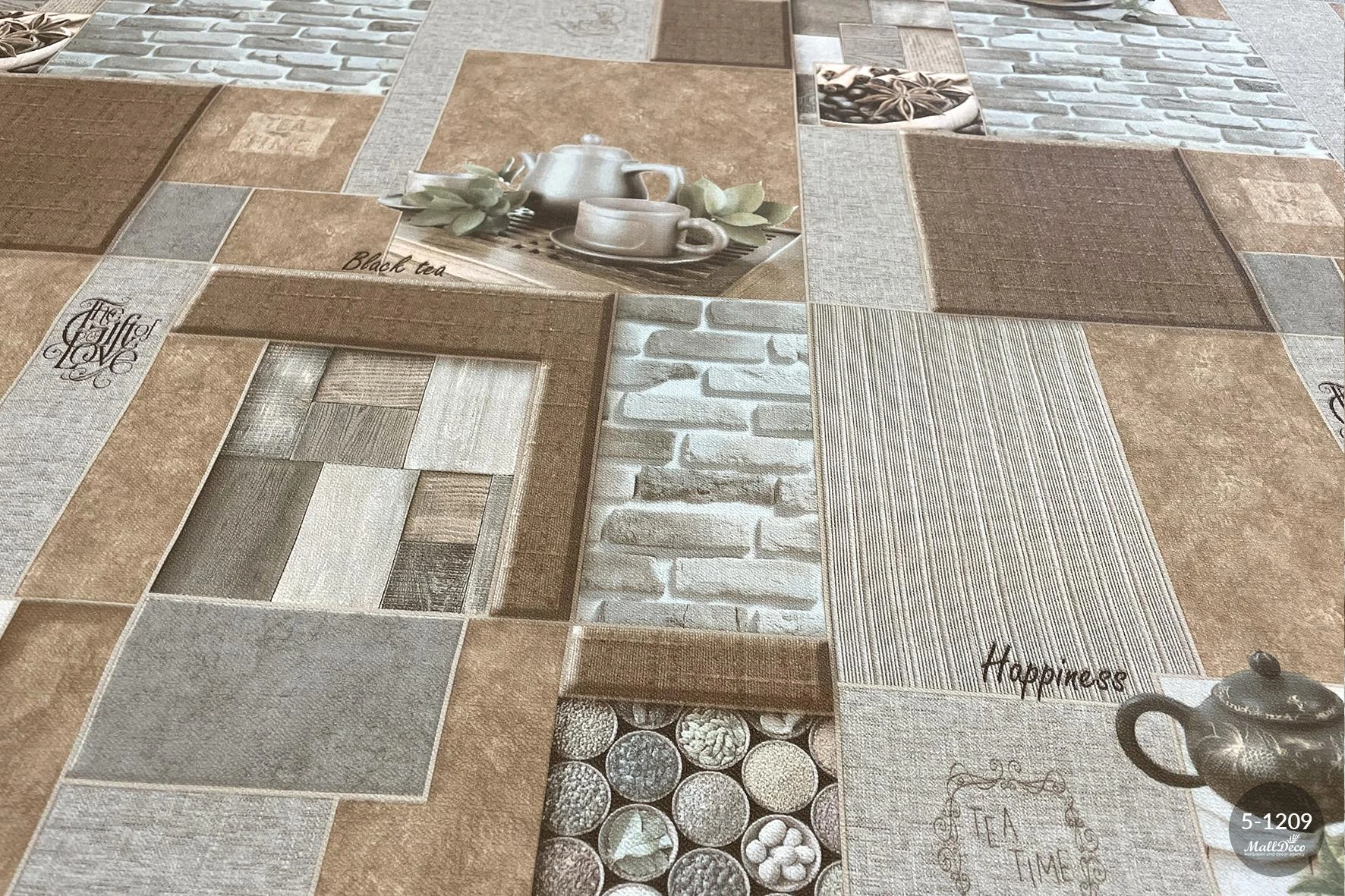 Bej Pattern Beige kitchen wallpaper, Cinnamon pattern vinyl