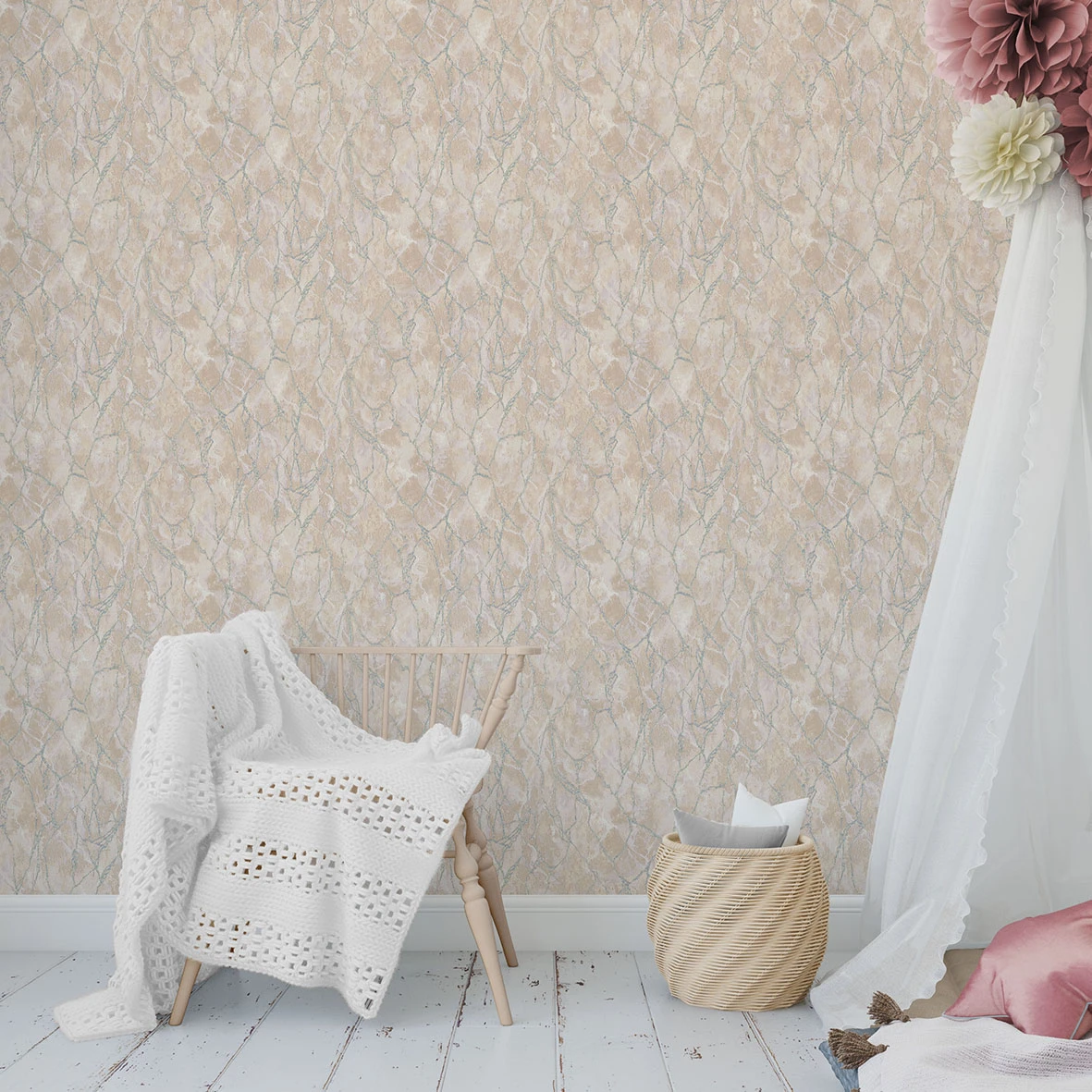 Bej Pattern Luxury bedroom wallpaper, beige stone, Alazani pattern