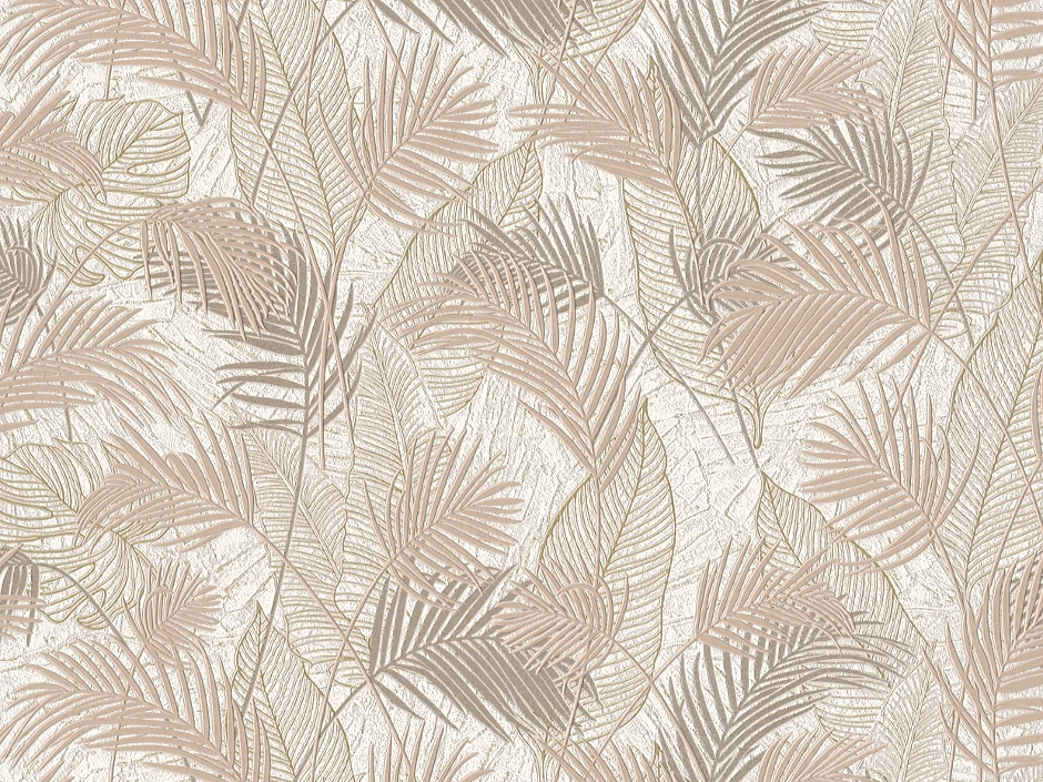 Bej Pattern Bedroom vinyl wallpaper, tropical, beige, Baghira pattern
