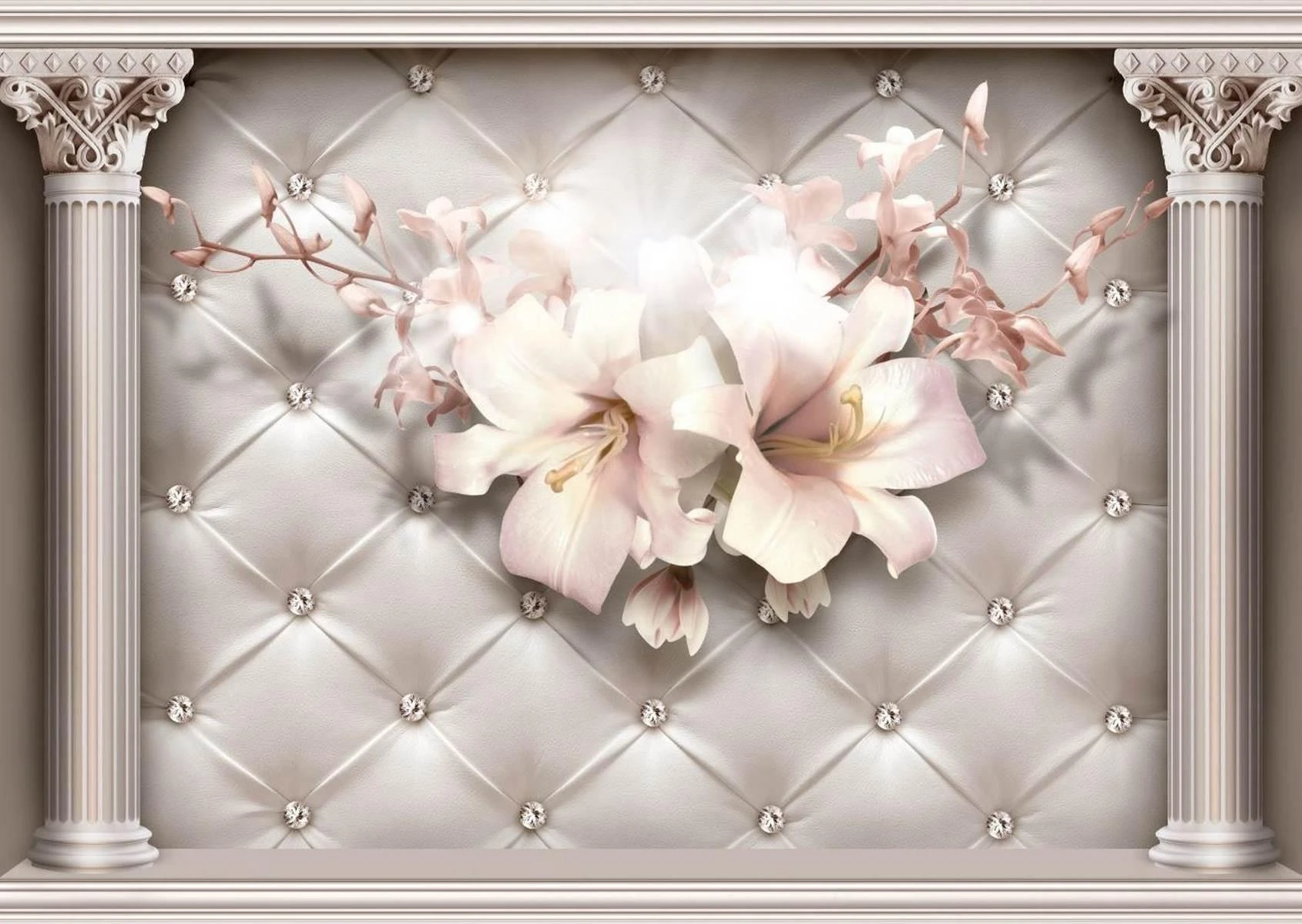 3D Photo Wallpaper. Floral Refinement. Art.05009